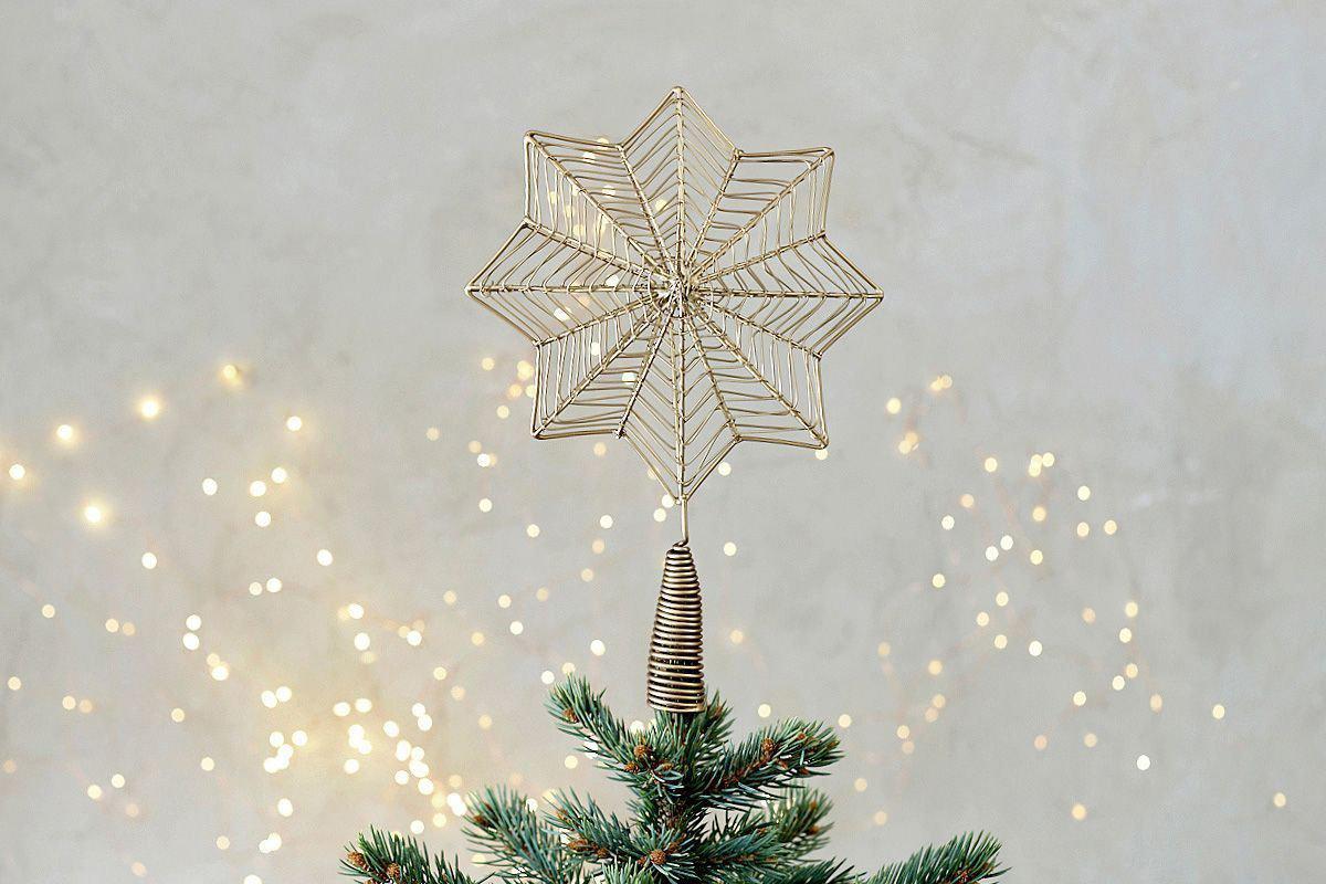 A christmas tree with a star on top of it.