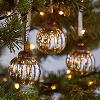 fair trade recycled glass christmas baubles