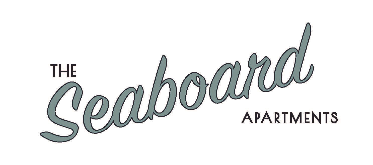 Logo reading “The Seaboard Apartments” in gray script and block text on a white background