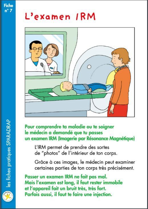 Un dessin animé d'une personne passant un scanner IRM