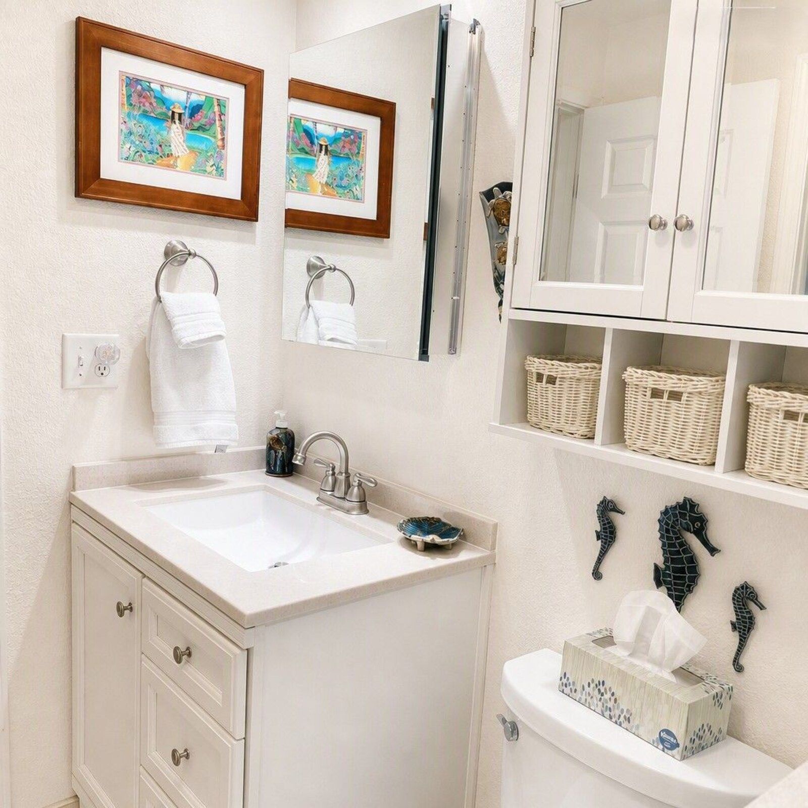 A22 bathroom with white vanity and shower