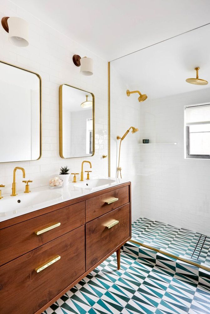 Well-designed bathroom with pleasing aesthetics and modern fixtures