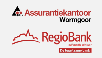 Het logo van regiobank is rood en heeft een berg op de achtergrond.