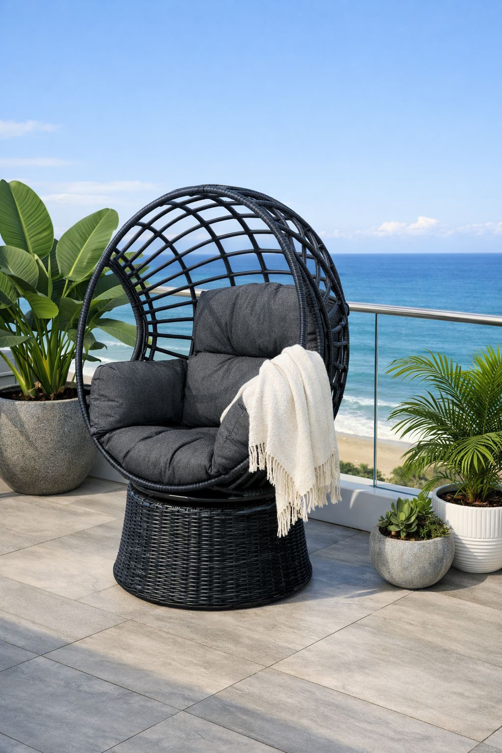 Swivel Chair, pod chair — Somerton Park, SA — The Outdoor Scene