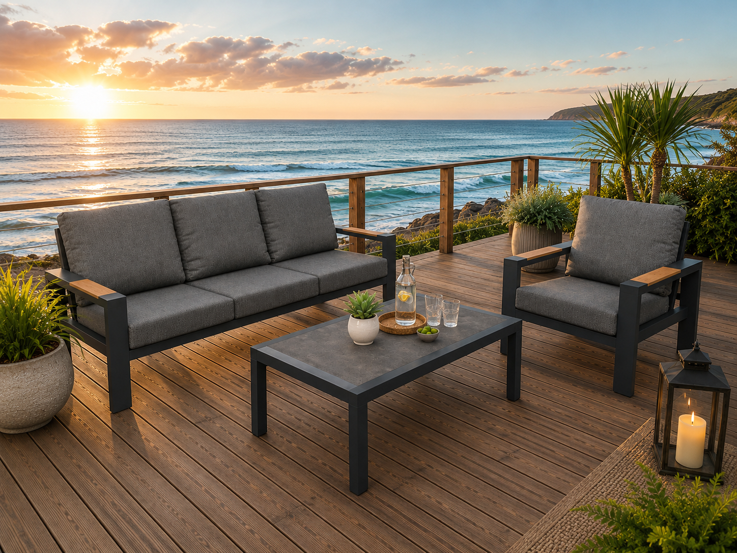 Aspen sofa setting, Aluminium sofa setting, The Outdoor Scene, Somerton Park SA