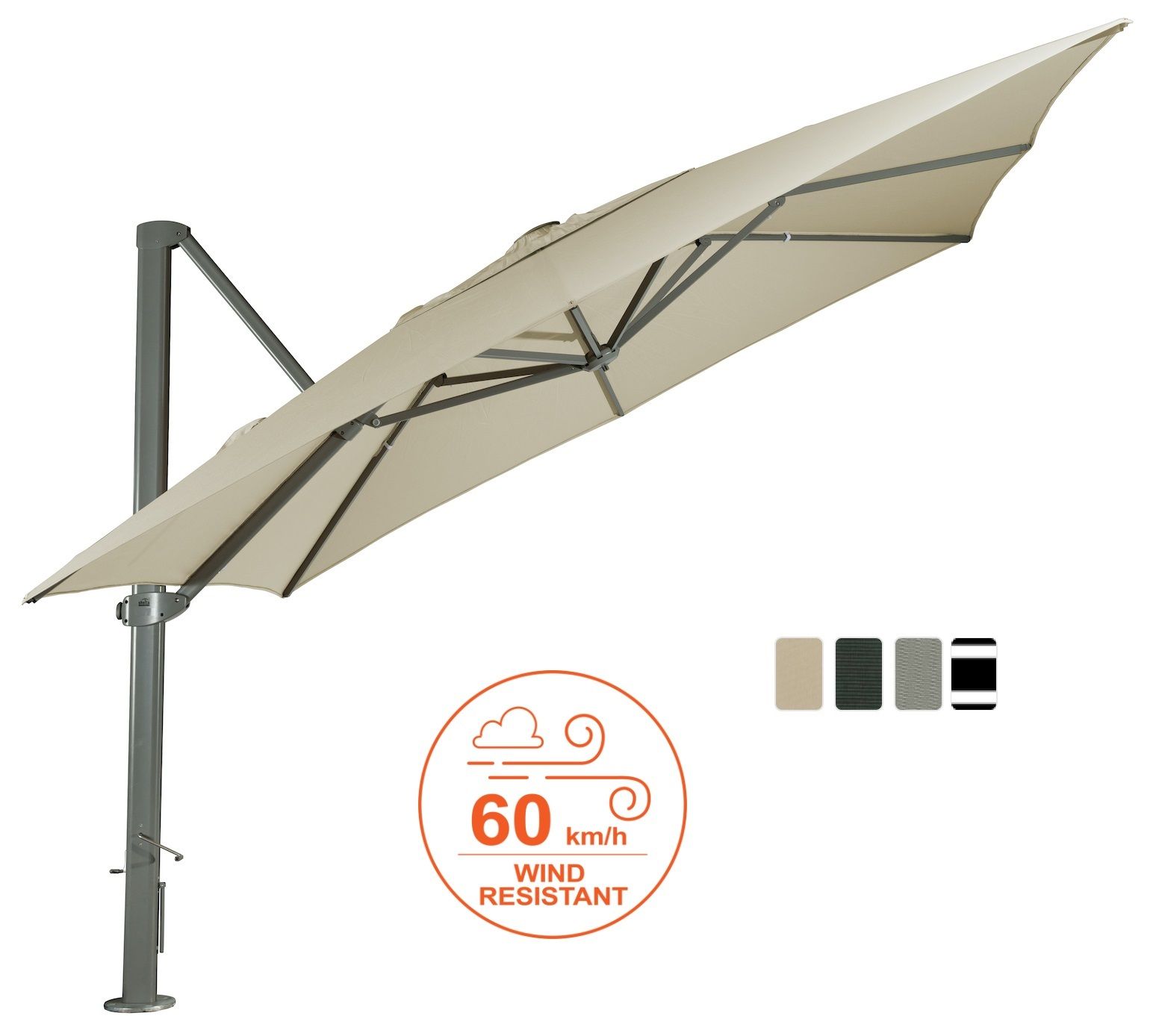 Shelta Asta Cantilever, Shelta Cantilever, Somerton Park, The Outdoor Scene, windrated cantilever, sunbrella cantilever, big umbrella,