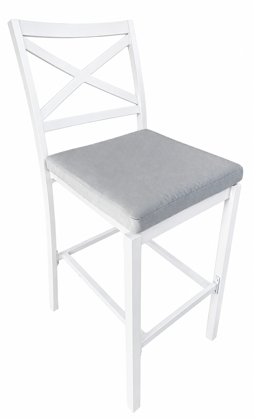 Bridgeport Bar White, Outdoor bar chair, aluminium bar chair — Somerton Park, SA — The Outdoor Scene