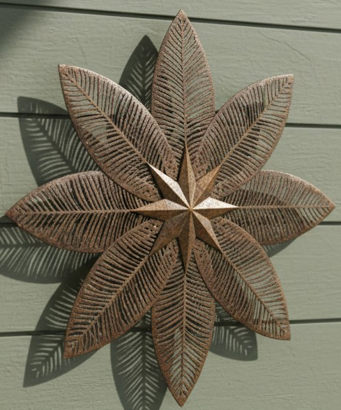 Bronze flower metal wall art, metal wall art, the outdoor scene, somerton park sa