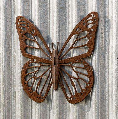 Monarch butterfly metal wall art, metal wall art, the outdoor scene, somerton park sa