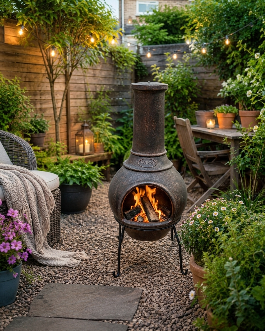 Fuego Chiminea, chiminea, outdoor heater, outdoor chimenea, outdoor chiminea
