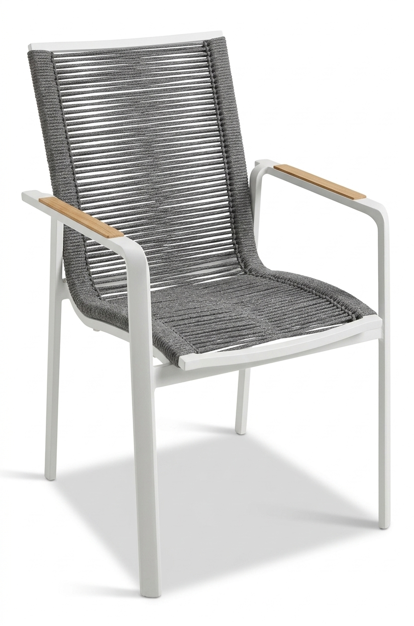Aluminium Frame chair, Aluminium rope chair, rope chair, teak arm
Somerton Park, SA — The Outdoor Scene