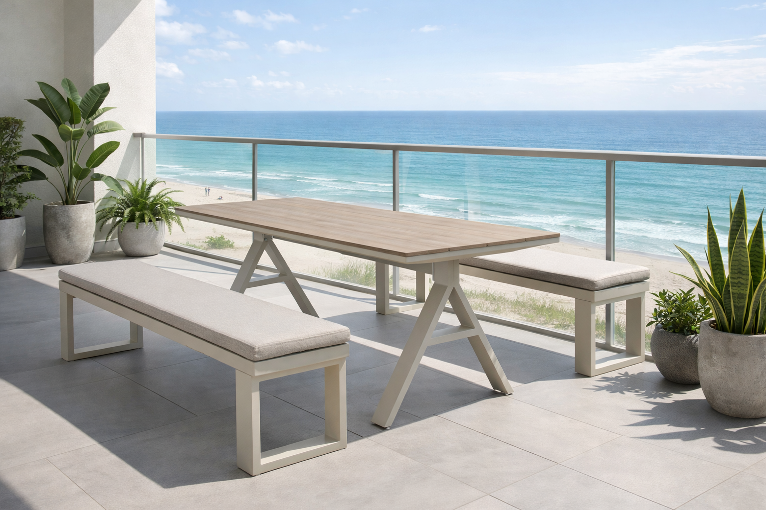 Aluminium Bench, Dining Bench, Outdoor Bench, the outdoor scene, somerton park sa