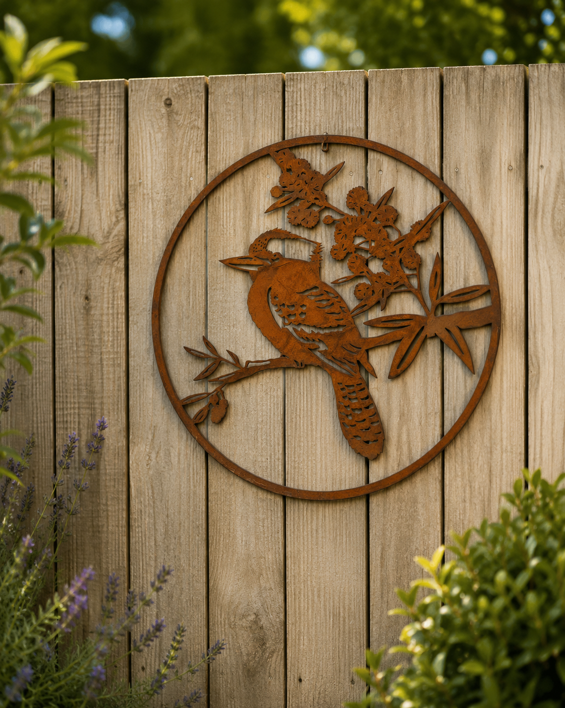 Kookaburra metal wall art, metal wall art, the outdoor scene, somerton park sa