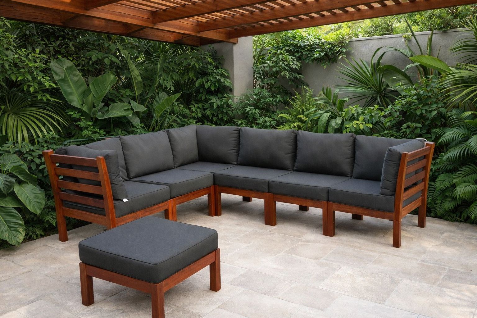 Teak outdoor sofa, timber outdoor sofa, The Outdoor Scene, Somerton Park SA