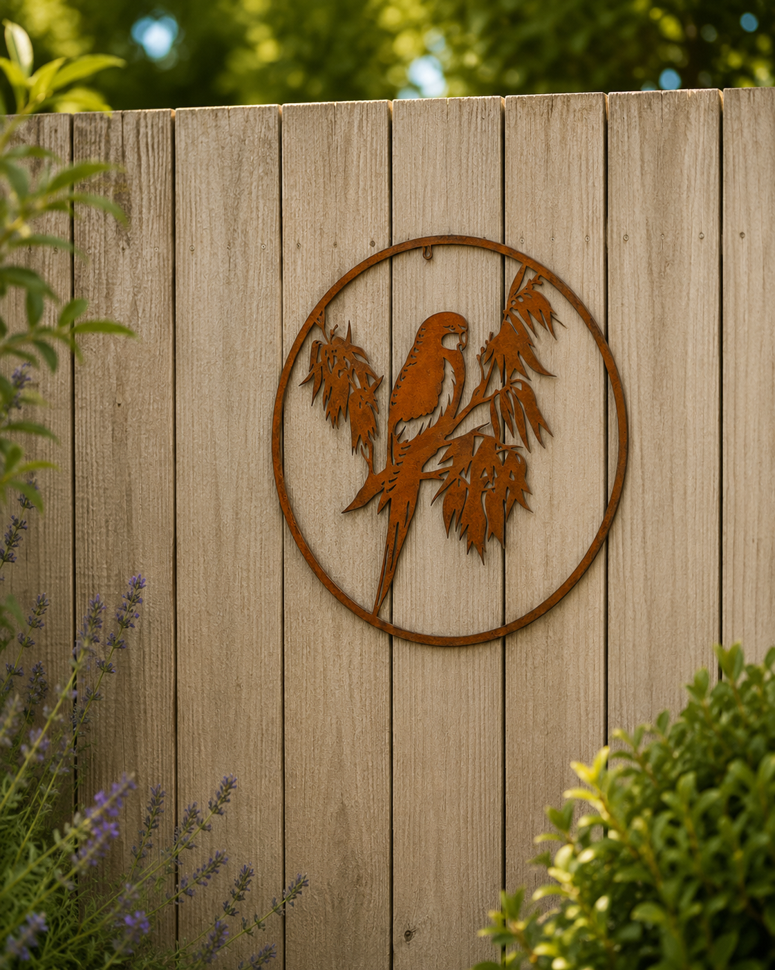 Lorikeet metal wall art, metal wall art, the outdoor scene, somerton park sa