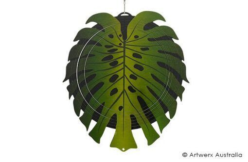 Monstera wind spinner, stainless steel wind spinner, artwerx wind spinner, the outdoor scene, somerton park sa