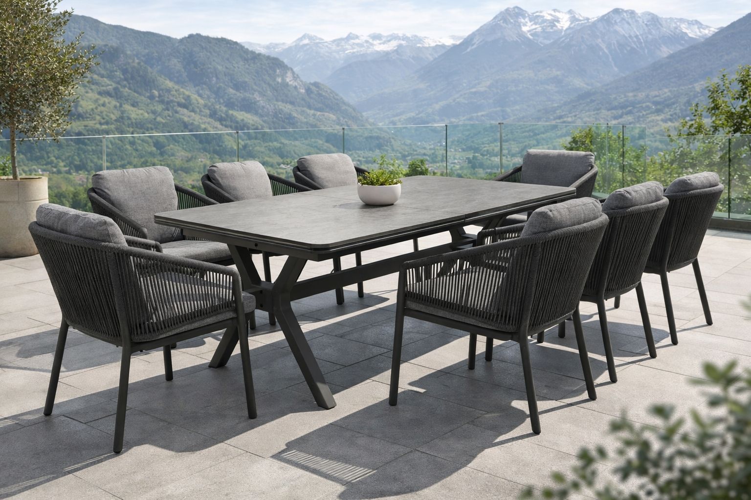 otway extension table, sintered stone extension table, outdoor dining table, the outdoor scene, somerton park sa