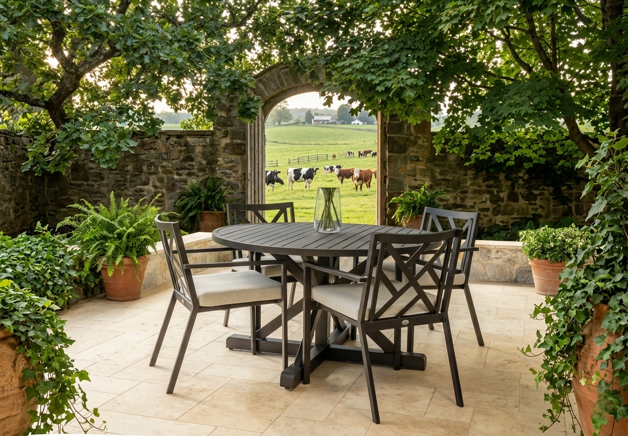 Southampton dining setting, Aluminium Outdoor Setting, Outdoor Scene, Somerton Park SA