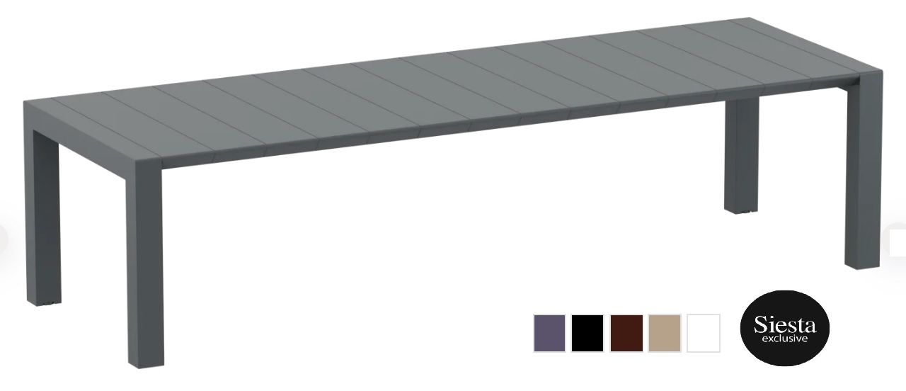 Vegas 260-300 x 100cm rectangle extension TABLE, outdoor resin table, the outdoor scene, somerton park sa