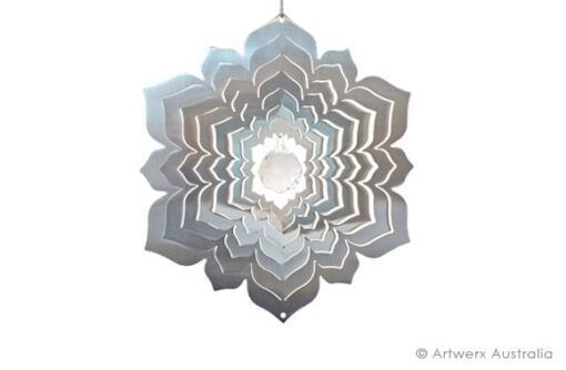 Crystal Mandala wind spinner, stainless steel wind spinner, artwerx wind spinner, the outdoor scene, somerton park sa