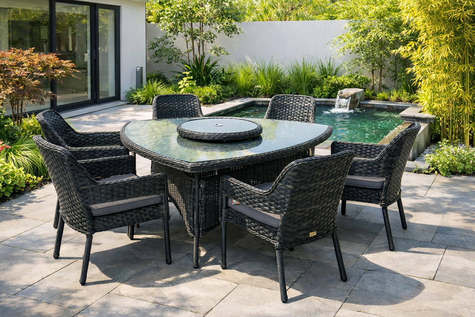 fremont dining setting, triangle dining setting, wicker dining setting, the outdoor scene, somerton park sa