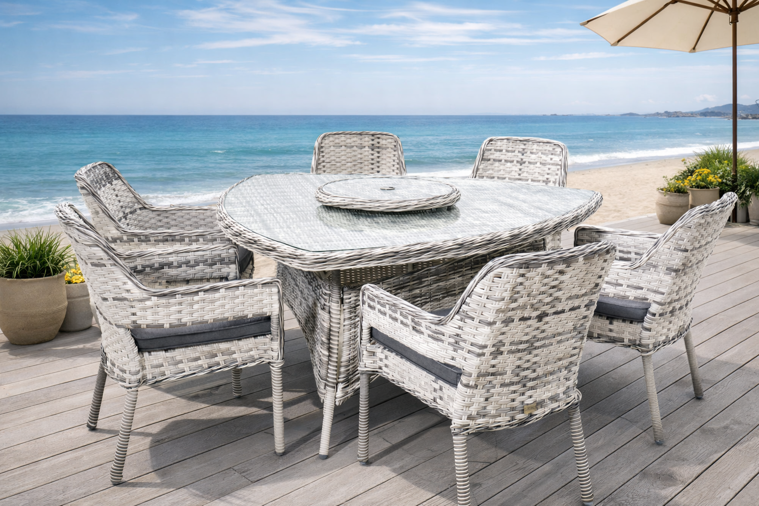 fremont dining setting, triangle dining setting, wicker dining setting, the outdoor scene, somerton park sa