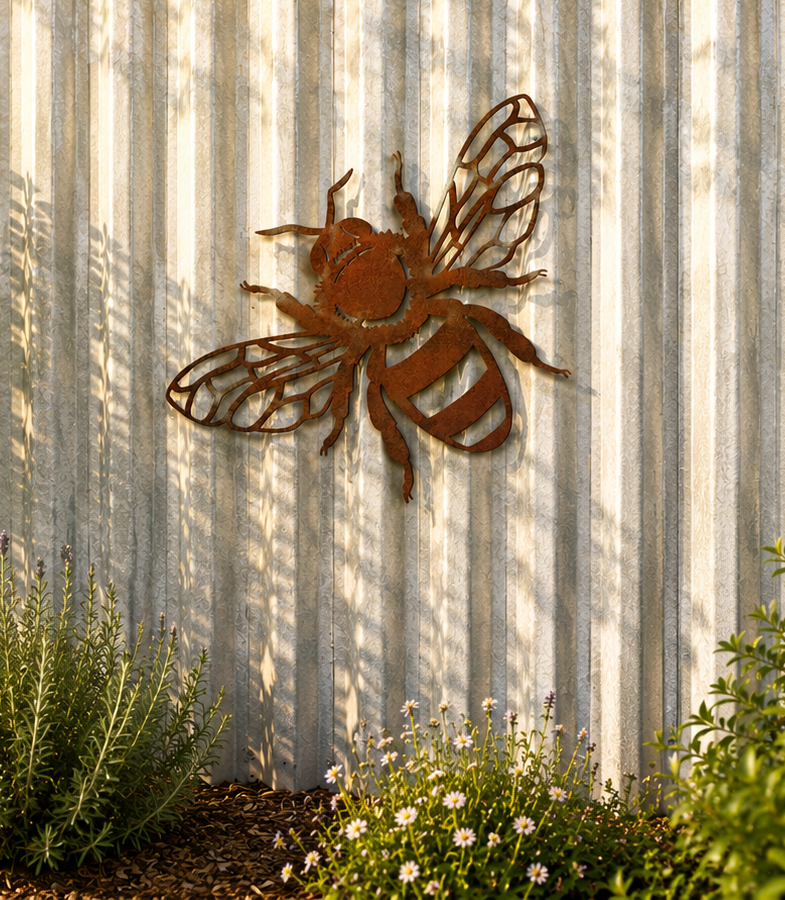 Bumblebee metal wall art, metal wall art, the outdoor scene, somerton park sa