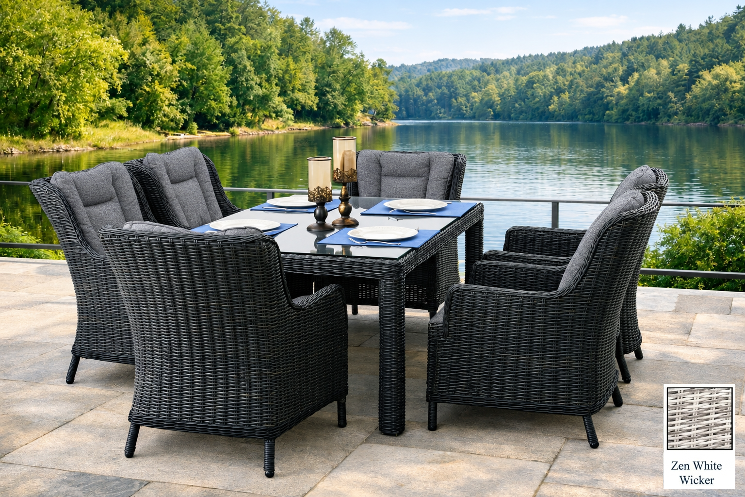 San Jose Dining Table, Wicker dining table, Outdoor dining table, The Outdoor Scene, Somerton Park SA