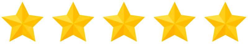 A row of yellow stars on a white background.