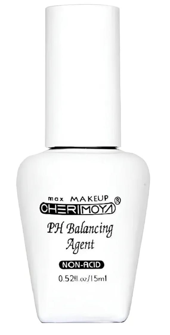 Frasco de esmalte de uñas blanco con la etiqueta 