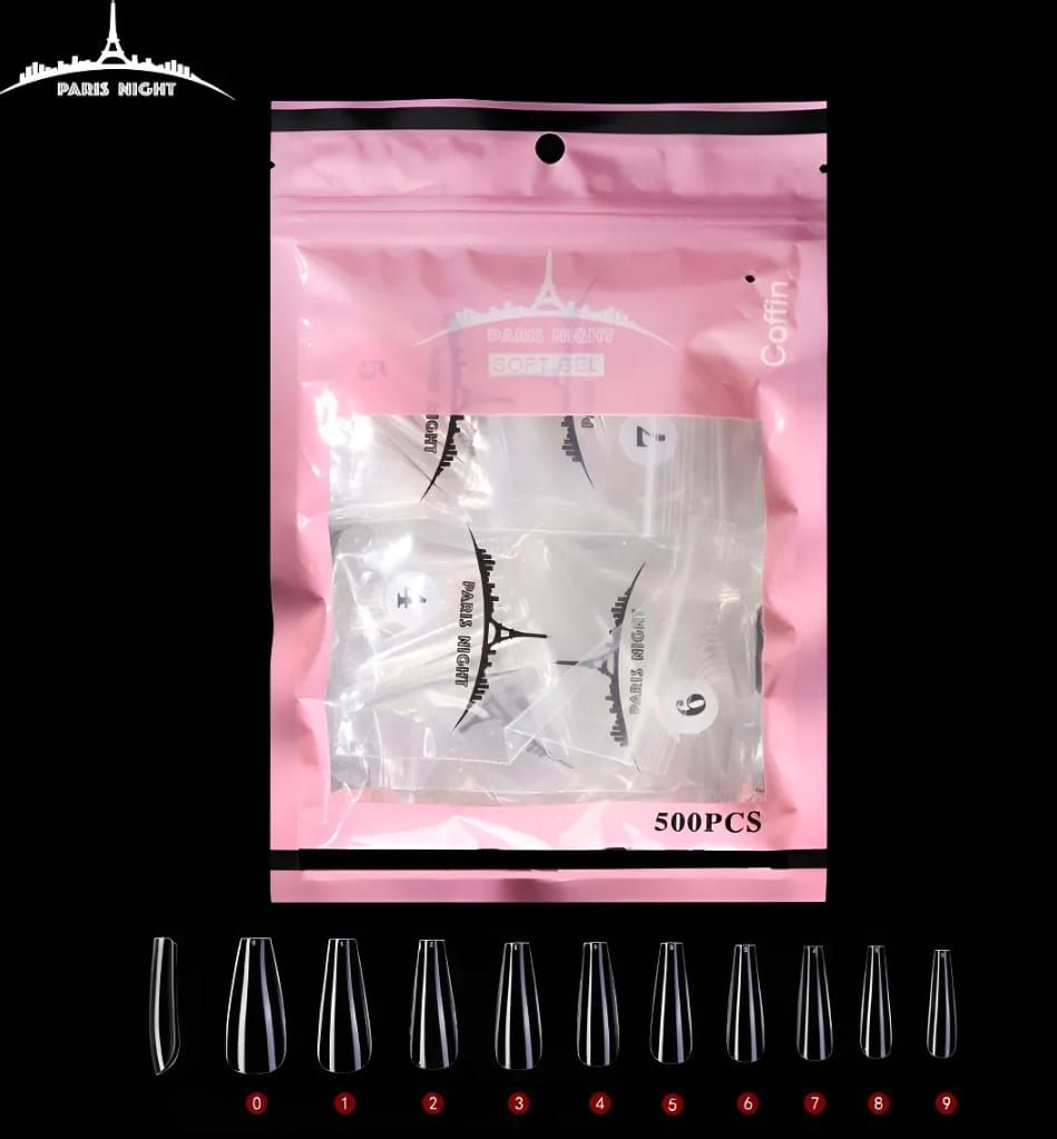 Bolsa rosa resellable con embalaje interior blanco, mostrada de frente sobre fondo negro.