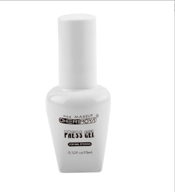 Frasco blanco de esmalte de uñas OPI Make Up con tapa alta sobre fondo liso