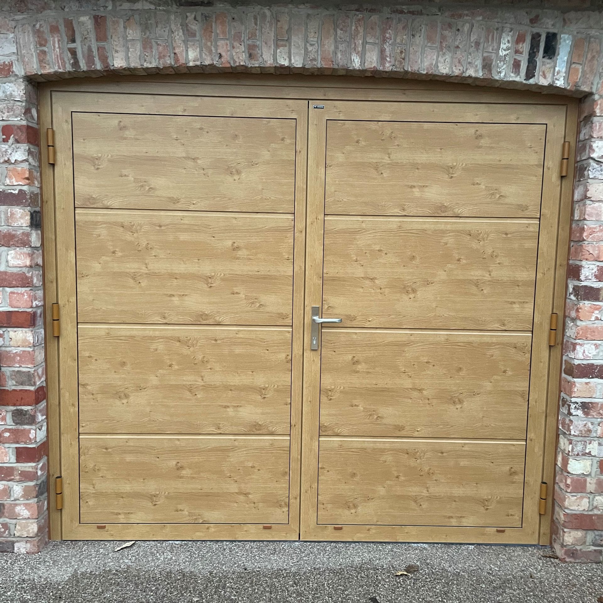 Side hinged doors