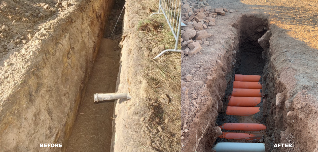 Hydro Excavation Work with Cables — Sav’s Plumbing in Ballarat, VIC
