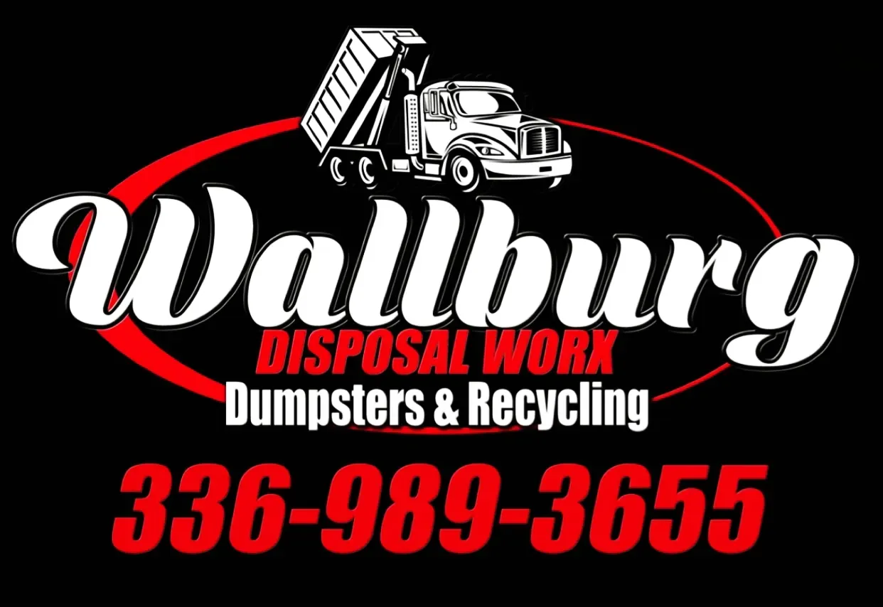 The logo for wallburg disposal work dumpsters and recycling.