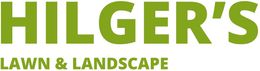 HILGER’S Lawn & Landscape logo in bright green text on a white background