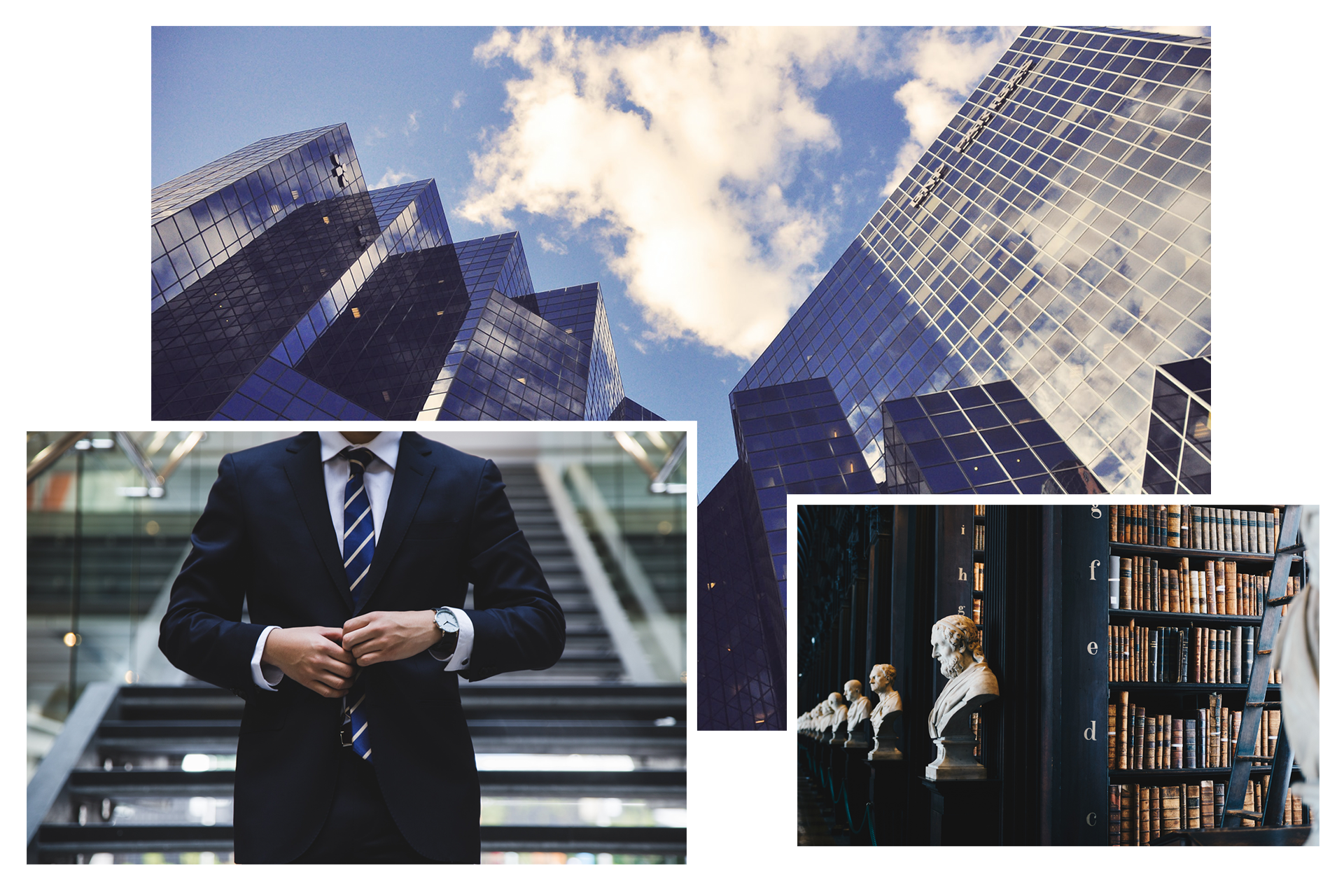 A man in a suit and tie is standing in front of a building.