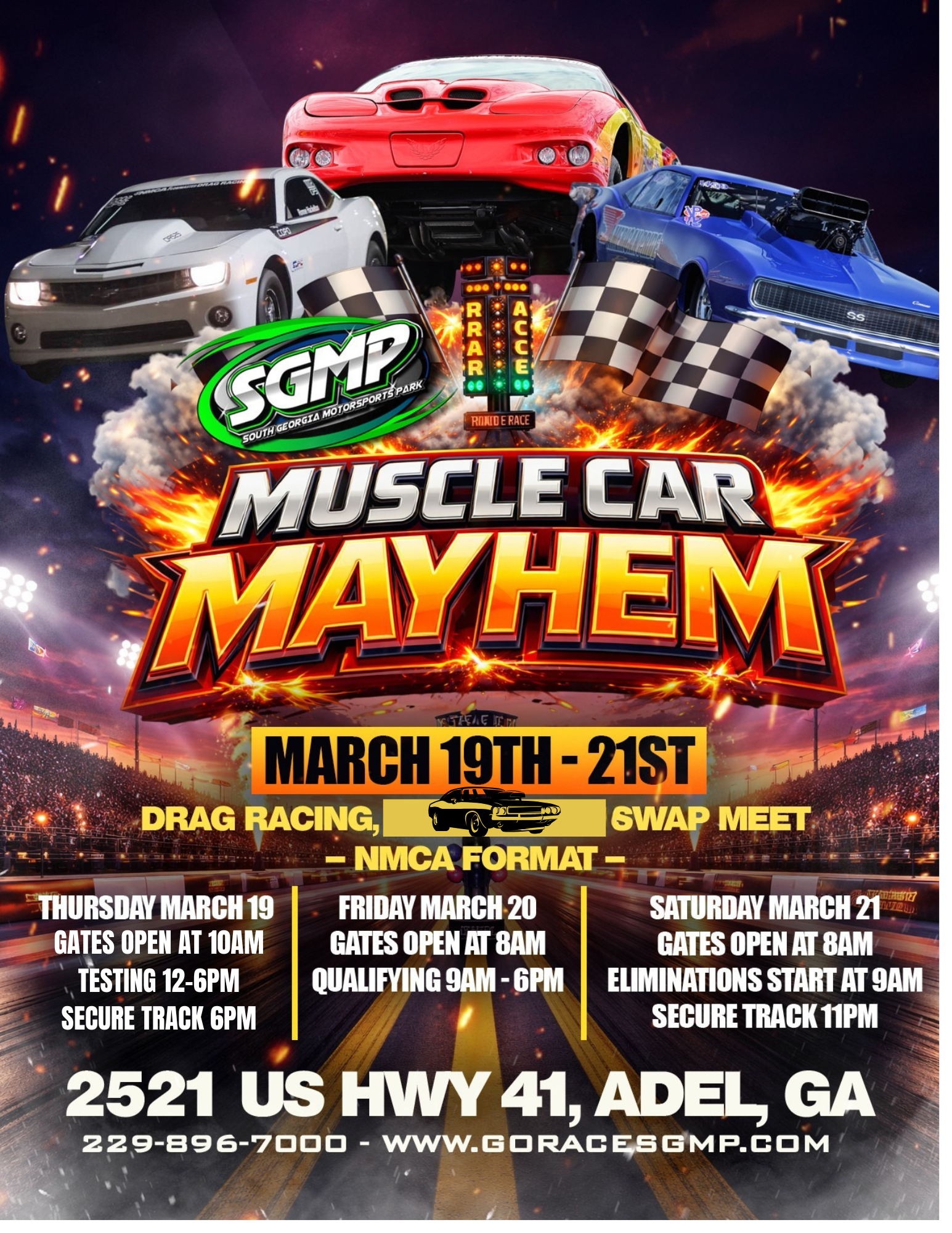 Muscle Mayhem Events | South Georgia Motorsport Park | GA