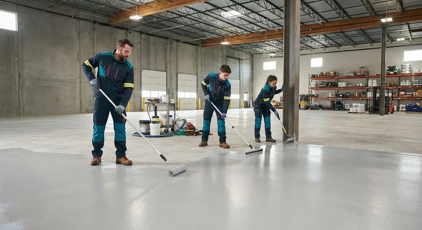 Professional epoxy flooring installation for a commercial property in Citrus Heights
