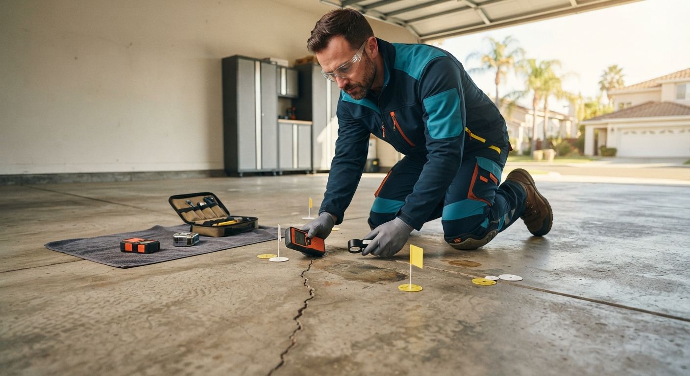 Experienced epoxy flooring team applying a garage floor coating in Citrus Heights CA