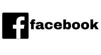 Facebook logo with white