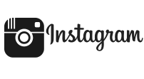 Instagram logo: Black camera icon and script
