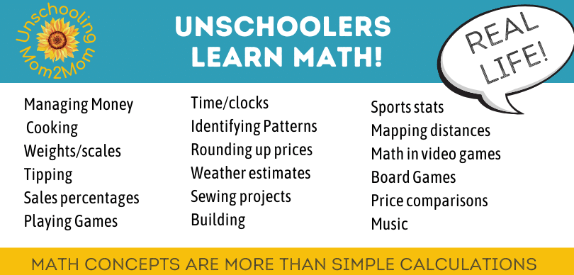 how do unschoolers learn math?