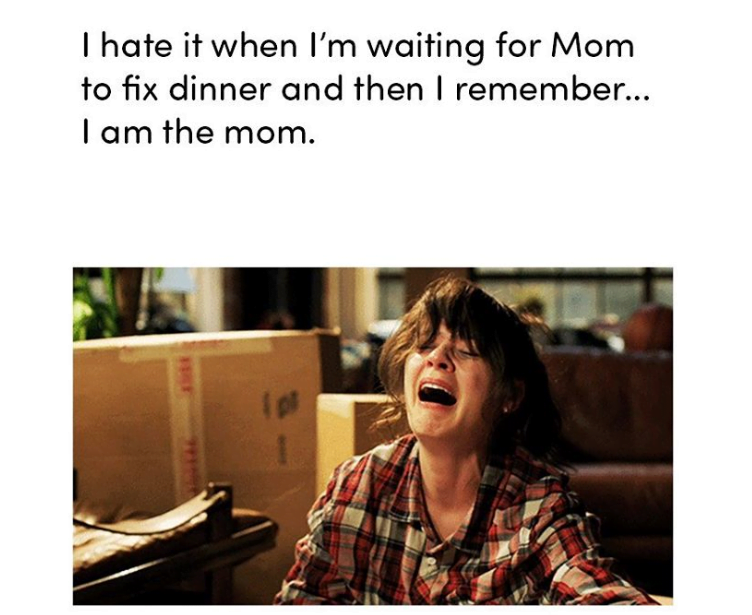 Woman crying with the text: