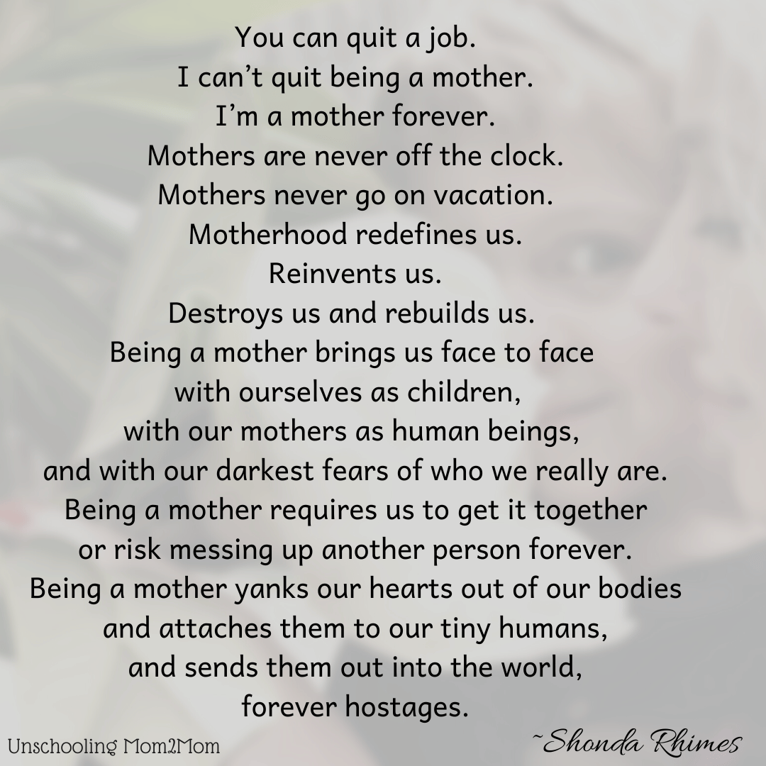 Text on motherhood: