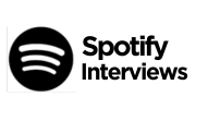 Spotify Interviews logo. Black Spotify icon on the left,