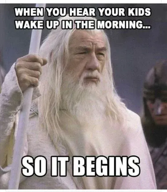 Gandalf from Lord of the Rings with text