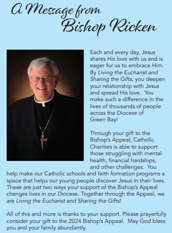 A message from Bishop Ricken