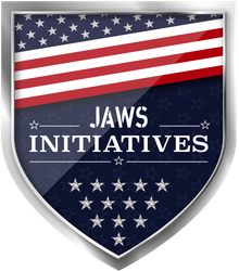 Shield logo with US flag, 