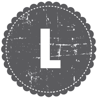 Gray circle with white